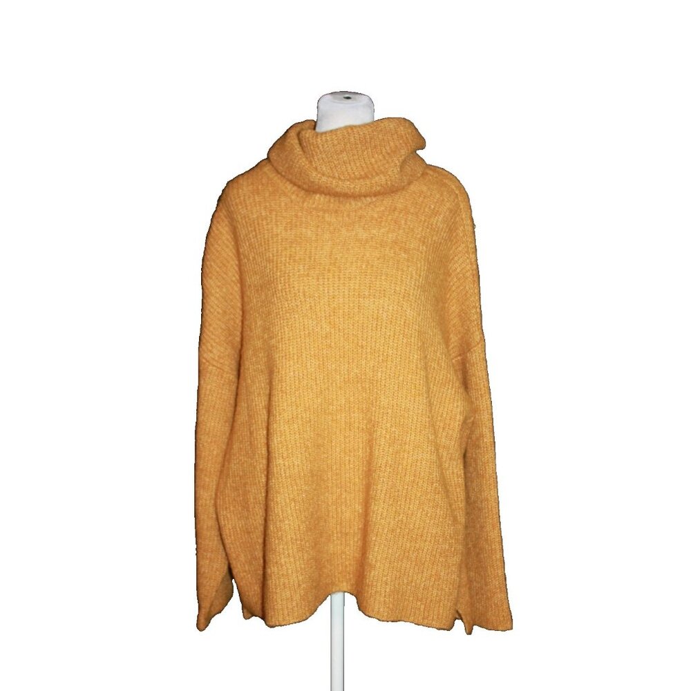NWT Vero Moda Sweater Women's Size XL Ribbed Knit Cowl Neck Musard Yellow NEW